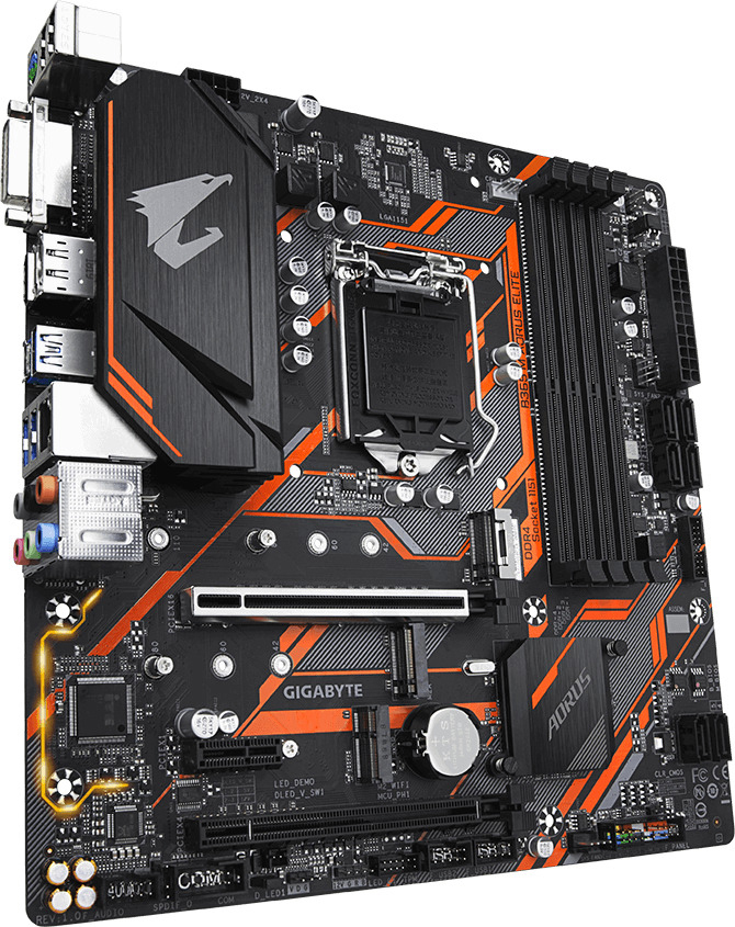 GIGABYTE B365 M AORUS ELITE Mainboard Mehrfarbig