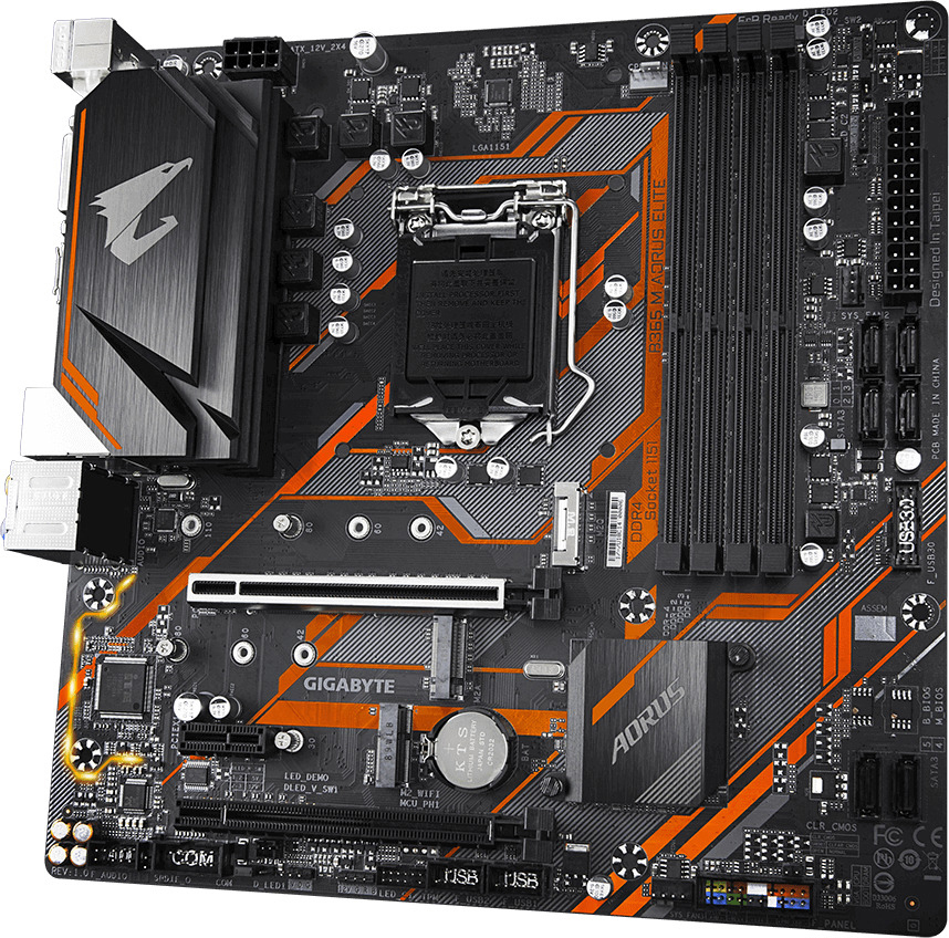 GIGABYTE B365 M AORUS ELITE Mainboard Mehrfarbig
