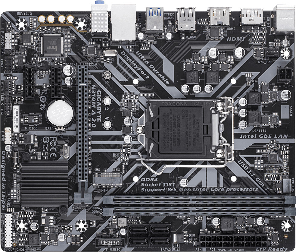 GIGABYTE H310M A 2.0 Mainboard Mehrfarbig