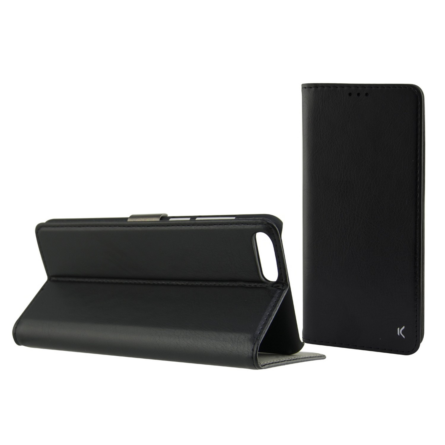 Funda - KSIX B0792FU82, Para Huawei P30 Lite, Con tapa, Ranura para tarjetas, Semi piel, Standing, Negro