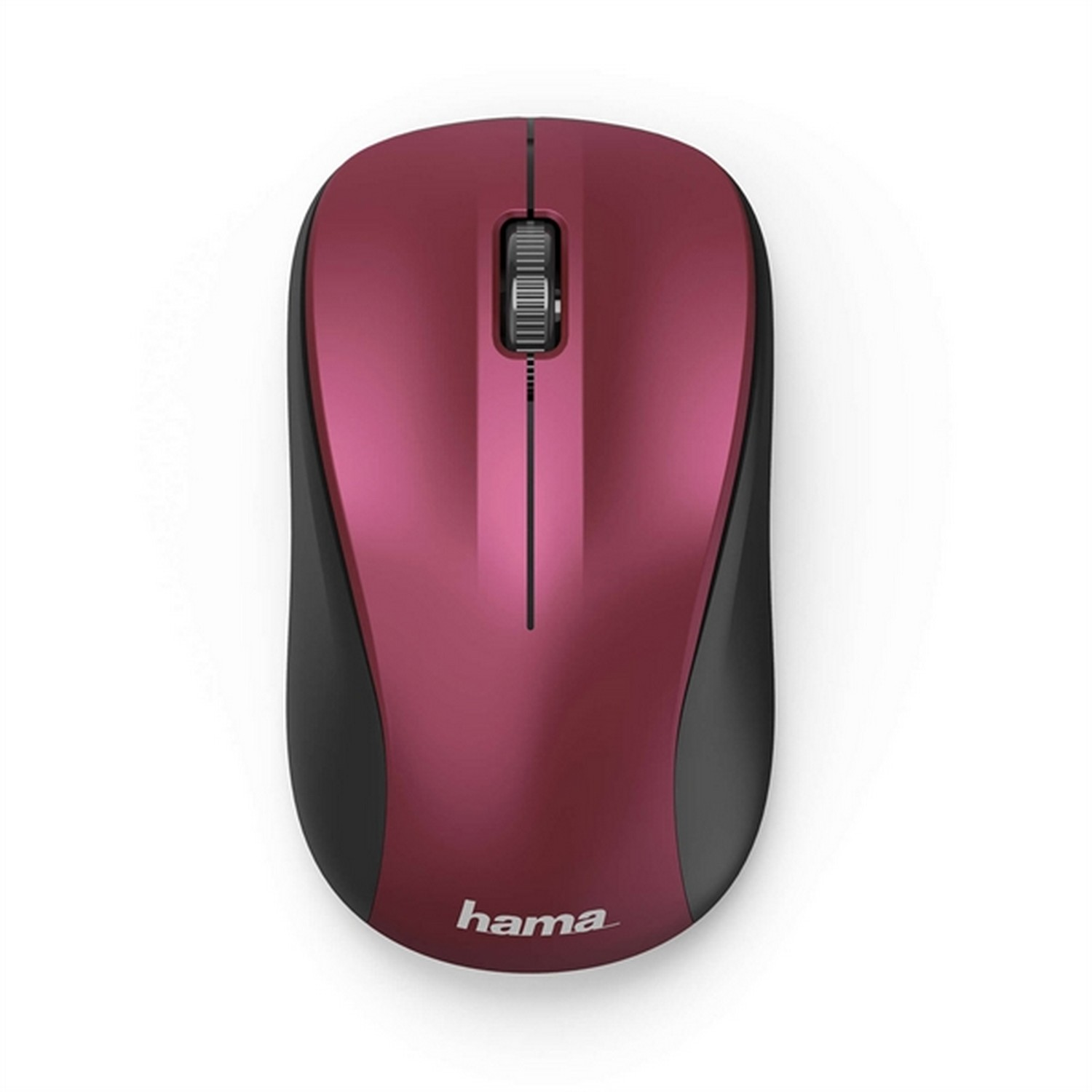 Ratón inalámbrico - Hama MW-300, 1200 ppp, USB, 3 botones silenciosos, Óptico, Burdeos