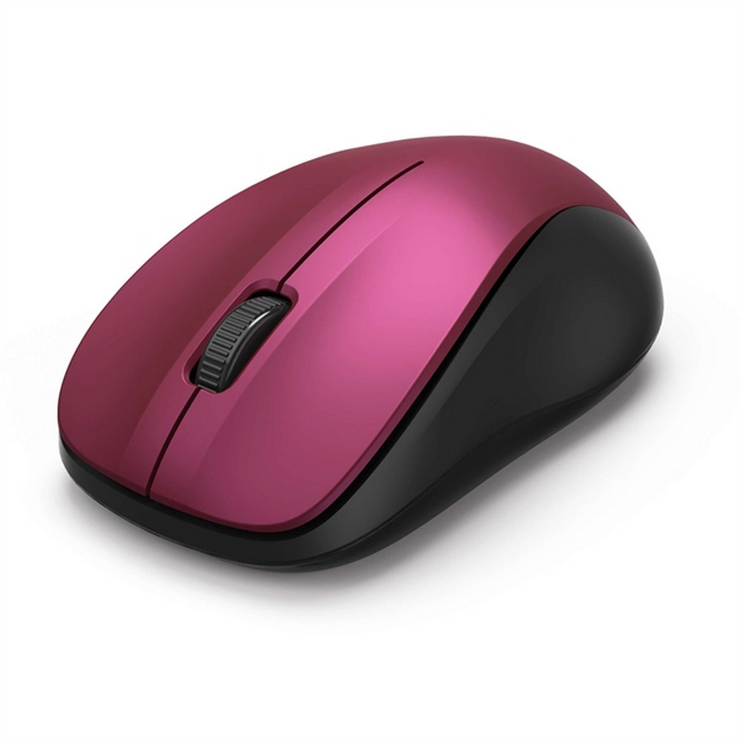 Ratón inalámbrico - Hama MW-300, 1200 ppp, USB, 3 botones silenciosos, Óptico, Burdeos