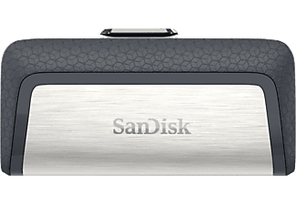 SANDISK Ultra Dual Drive USB Type-C - Chiavetta USB  (256 GB, Nero/Acciaio inossidabile)