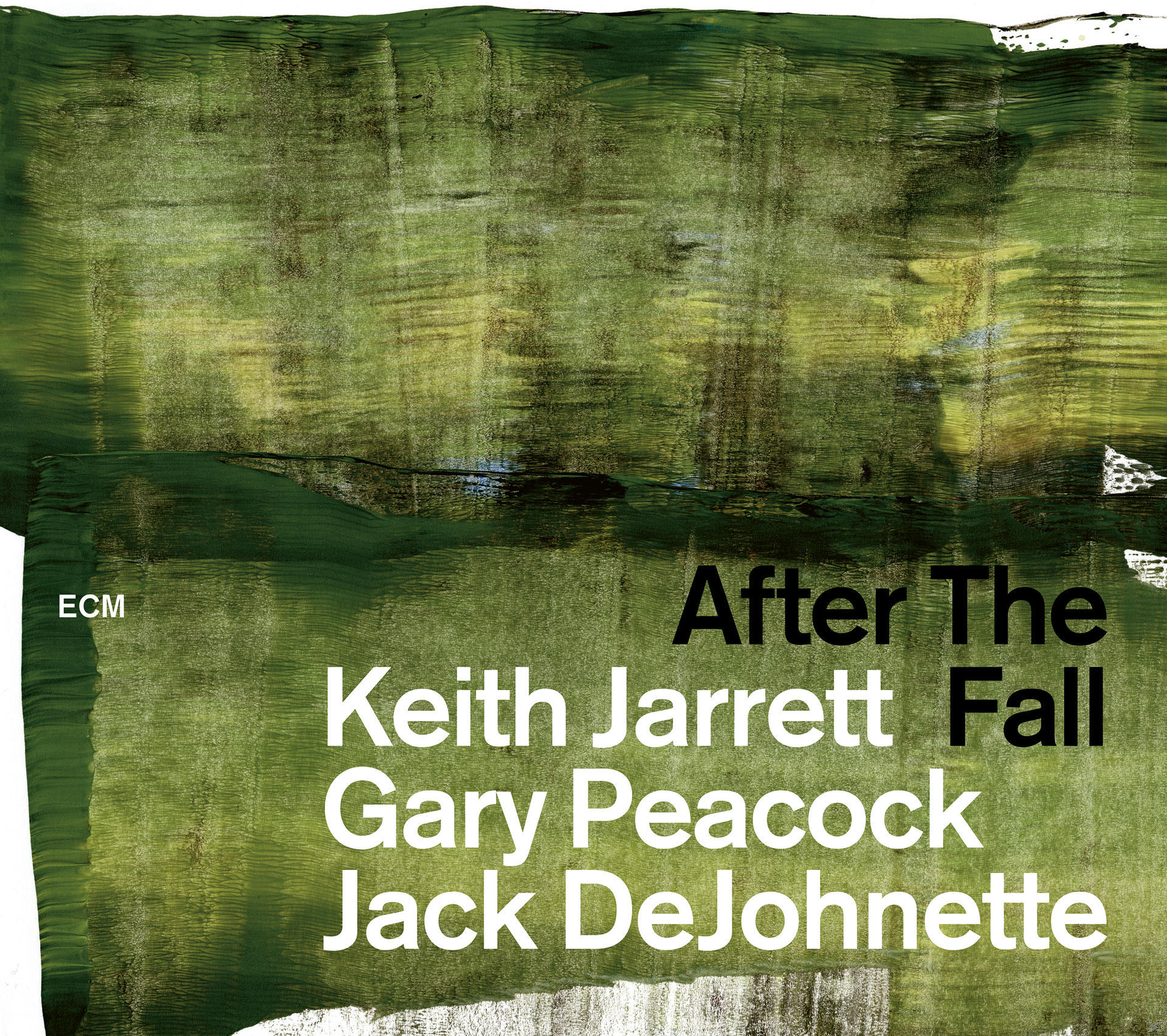 Albumcover mit abstrakten grünen Farbstrichen. Titel: After The Fall von Keith Jarrett Trio.