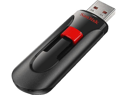 SANDISK Cruzer Glide - Clé USB  (128 GB, Noir/Rouge)