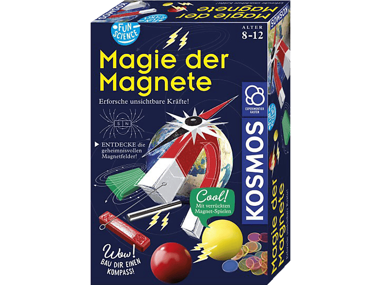 KOSMOS Fun Science Magie der Magnete Experimentierkasten, Mehrfarbig
