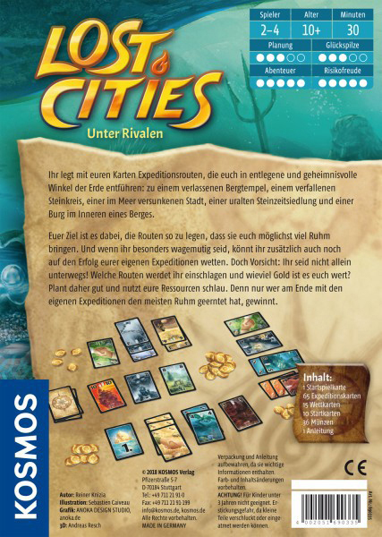 KOSMOS Lost Cities - Unter Rivalen Spiel