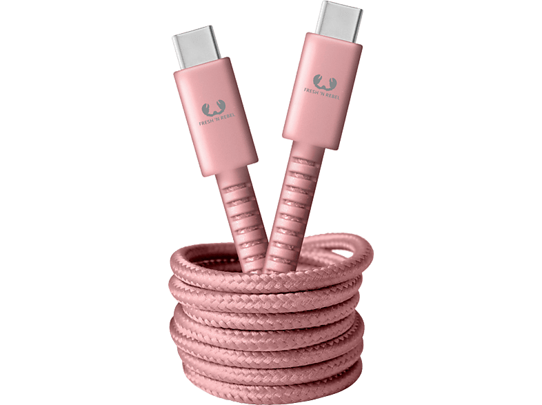 FRESH N REBEL USB-C-kabel - USB-C Fabriq 1.5 m Dusty Pink (2CCC150DP)