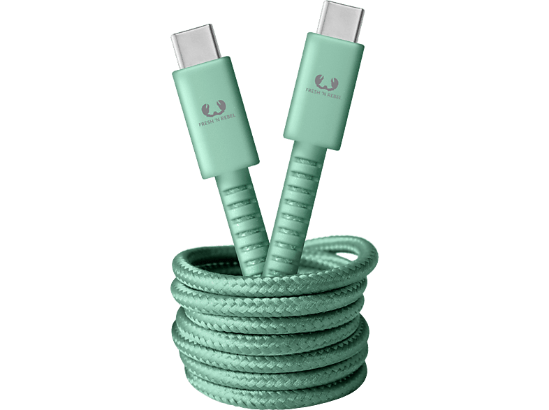 FRESH N REBEL USB-C-kabel - USB-C Fabriq 1.5 m Misty Mint (2CCC150MM)