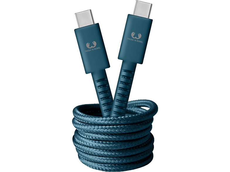 FRESH N REBEL USB-C-kabel - USB-C Fabriq 1.5 m Petrol Blue (2CCC150PB)