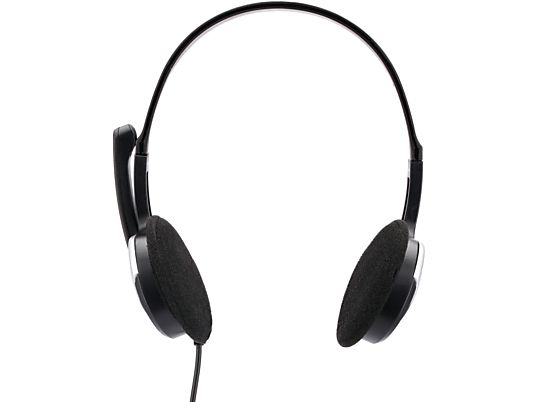 HAMA Essential HS 200 - Cuffie con microfono (Wired, Stereo, On-ear, Nero)