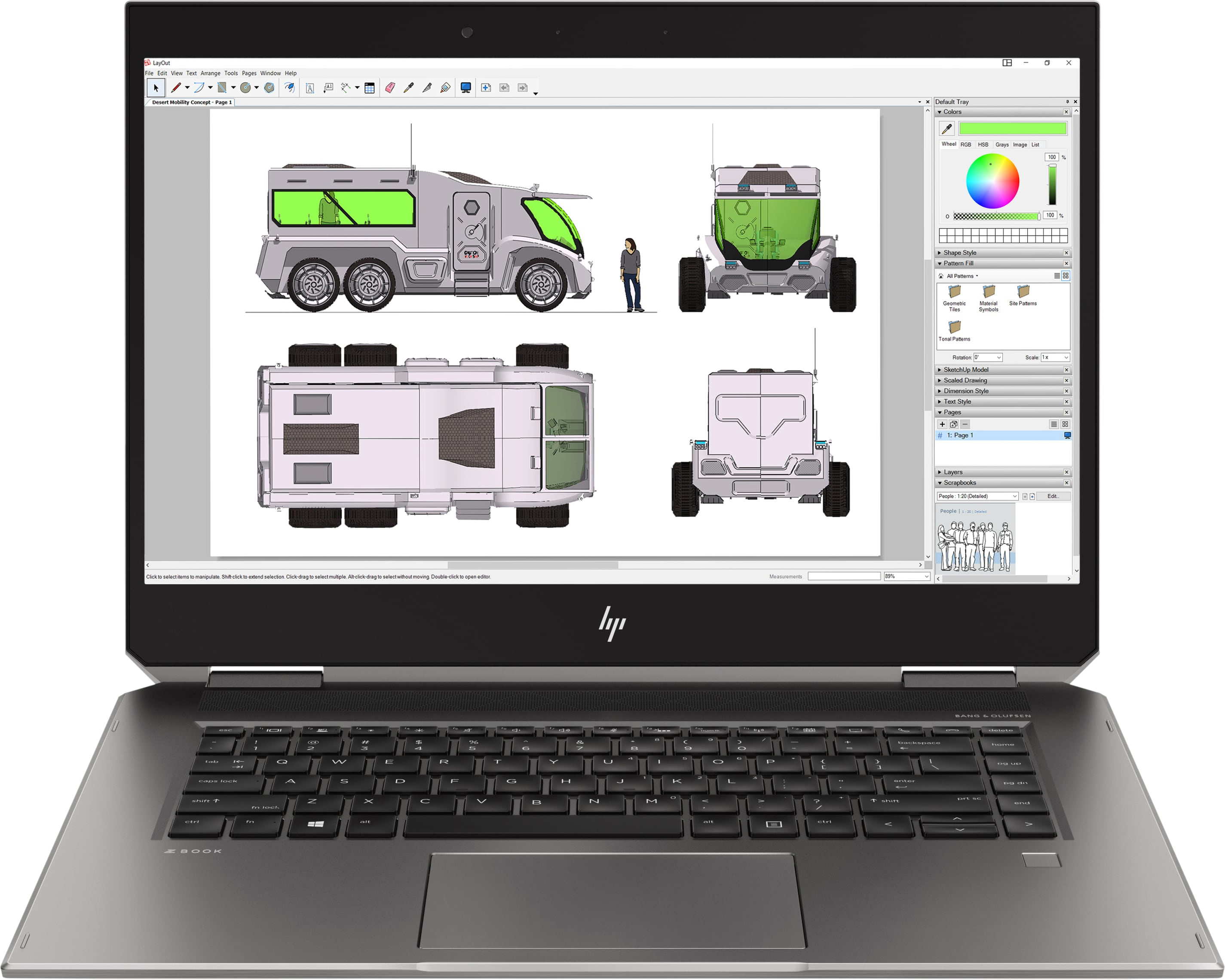 HP - B2B ZBook Studio x360 G5 - 15,6 Zoll - Intel® Core™ i7 i7-8750H - 16 GB - 512 GB