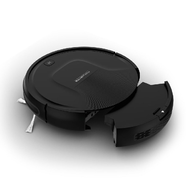 Robot aspirador - Rowenta Explorer RR6825, 0,25 L, Control remoto, Negro