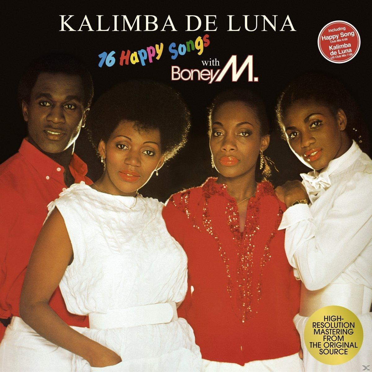 Kalimba de Luna album borítója négy emberrel. Három nő és egy férfi fekete háttér előtt.