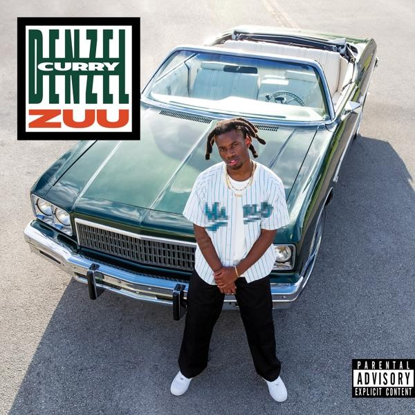 Album borító: Denzel Curry egy zöld autó mellett áll. Cím: 'ZUU' és az előadó neve. Parental Advisory.