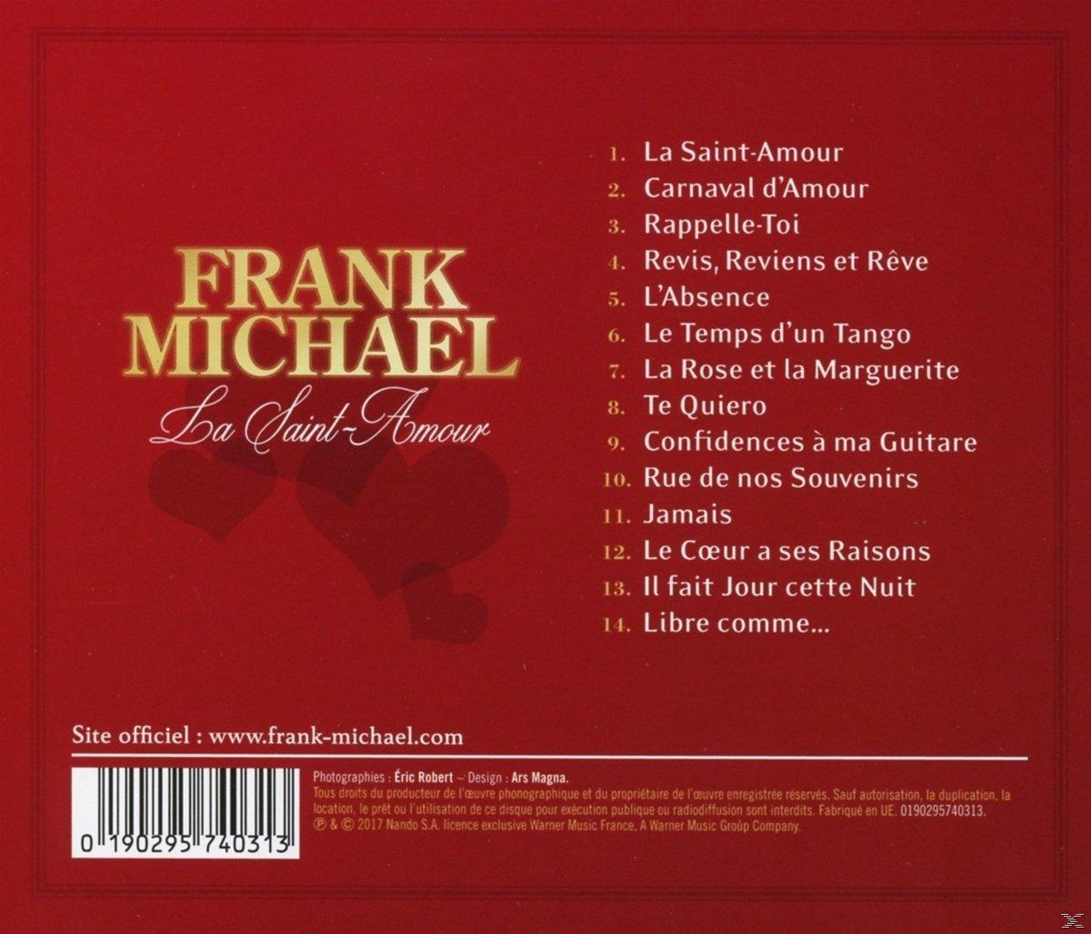 Achterkant van het album van Frank Michael, met tracklist en albumtitel in rode en gouden tekst.