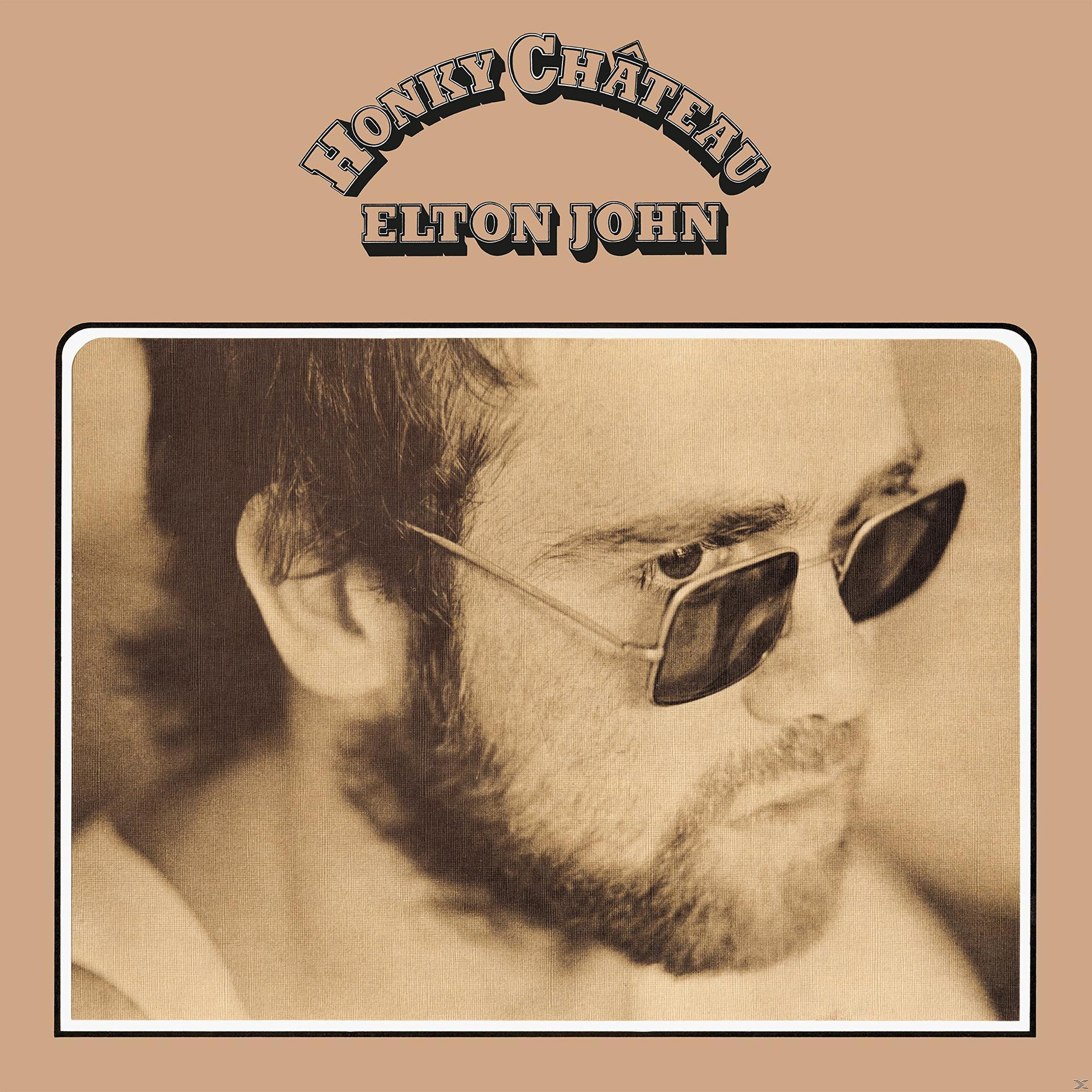Album borító. Elton John napszemüvegben, szépia tónusban. A 'Honky Chateau' cím felül, a neve alul.