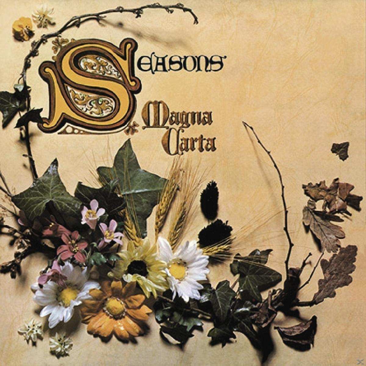 Album borító virágos és lombos díszítéssel a "Seasons Magna Carta" szavak körül.