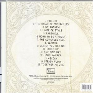 CD-Cover mit Titelliste. Weißer Hintergrund mit dekorativem Rand.