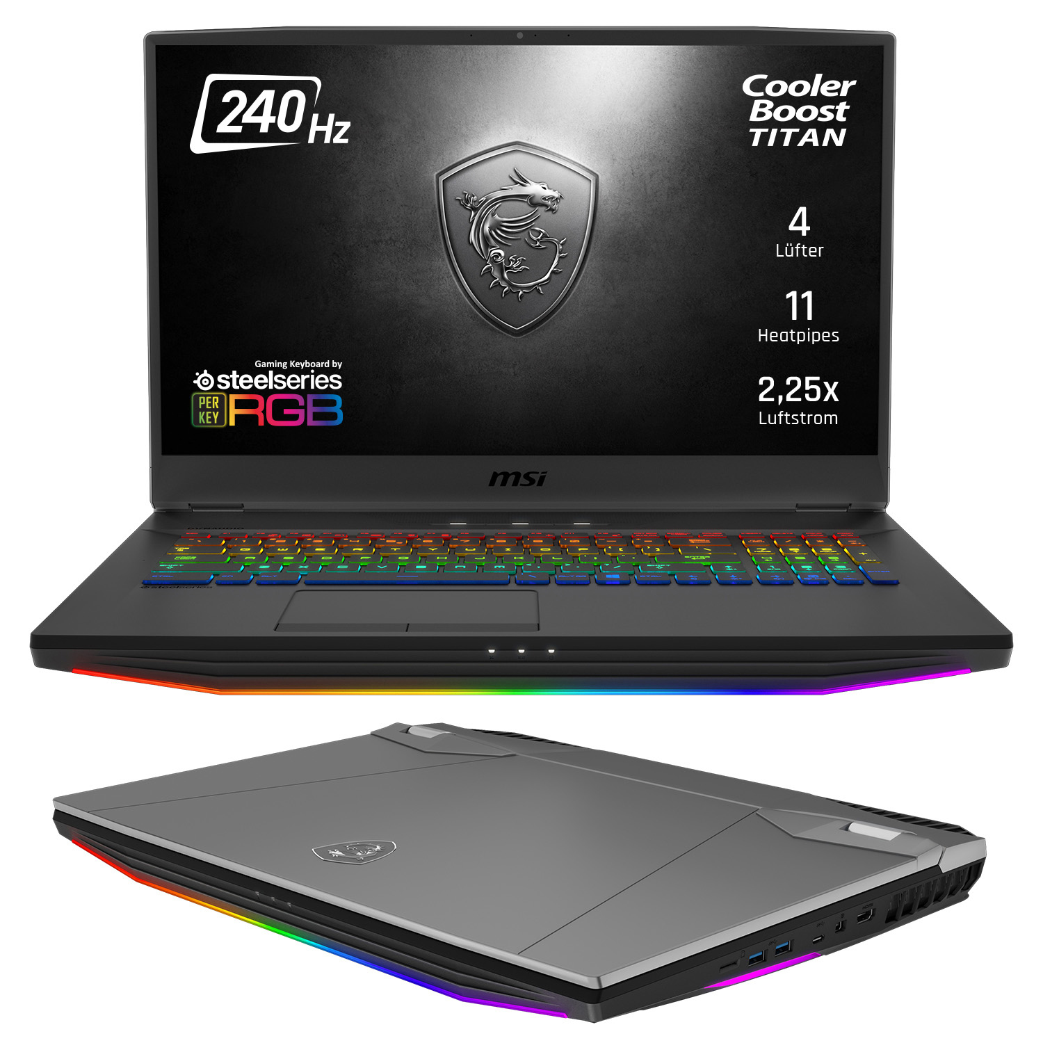 MSI GT76 Titan DT - 17,3 Zoll - Intel® Core™ i9 i9-9900K - 64 GB - 1 TB - NVIDIA GeForce RTX™ 2080 - Windows 10 Pro (64 Bit)