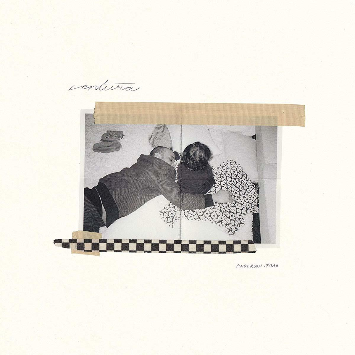 Albumcover. Foto eines Mannes, der ein Kind umarmt. Text: Anderson .Paak, Ventura.