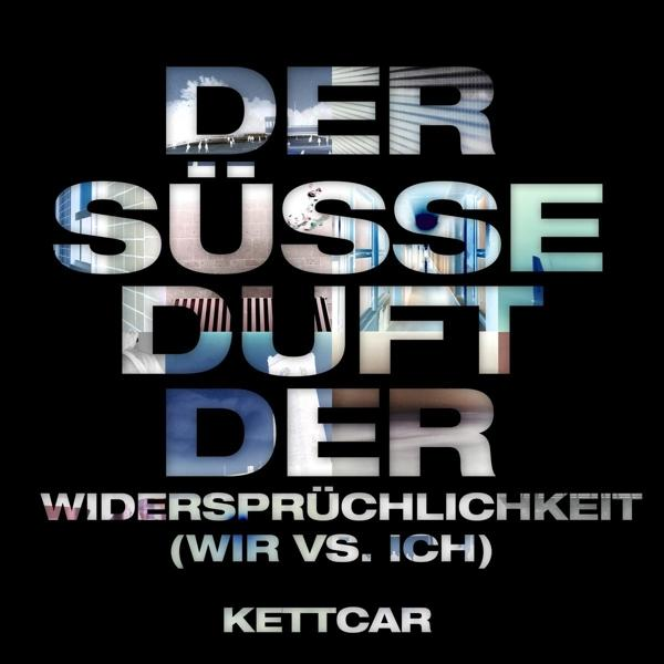 Albumcover mit Text auf dunklem Hintergrund.
