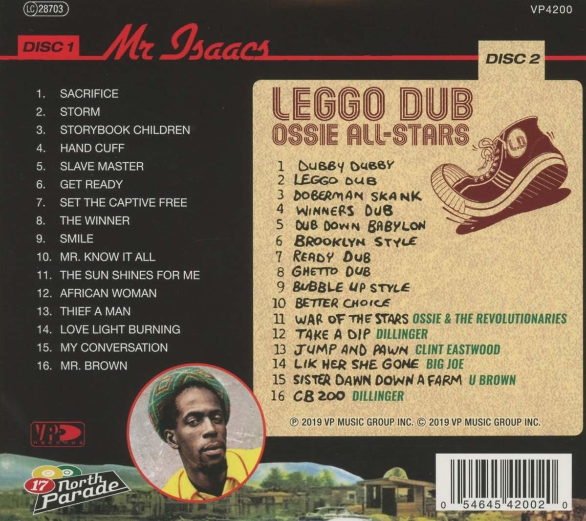 CD-Cover für das Album Leggo Dub Ossie All-Stars, mit einem Mann und einer Sneaker-Grafik.