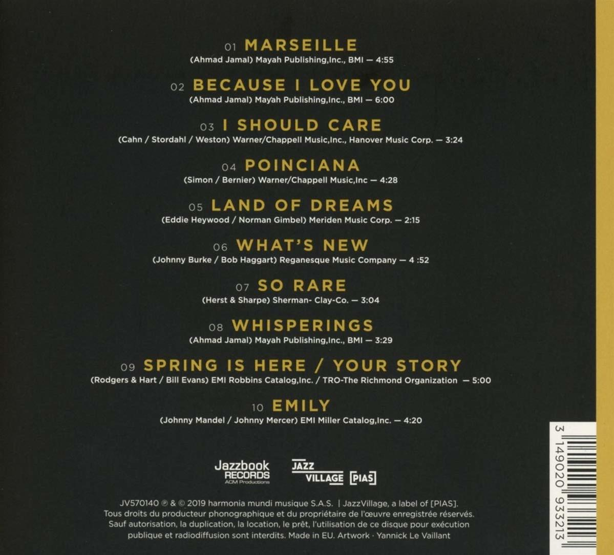 Eine Jazzbook Records CD mit Albumtiteln und Credits.