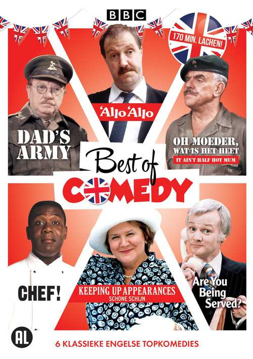 Couverture DVD de 'Best of Comedy' avec six stars de sitcom britanniques.