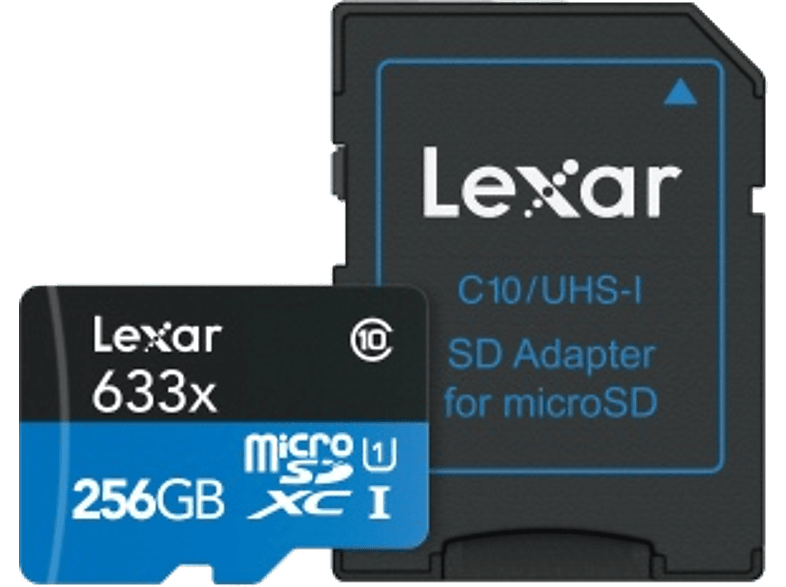 LEXAR Geheugenkaart High-Performance 633x microSDXC 256 GB UHS-I (LSDMI256BBEU633A)