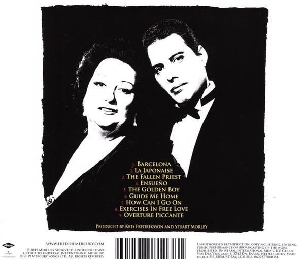 Freddie Mercury és Montserrat Caballé album borítója, fekete-fehér.