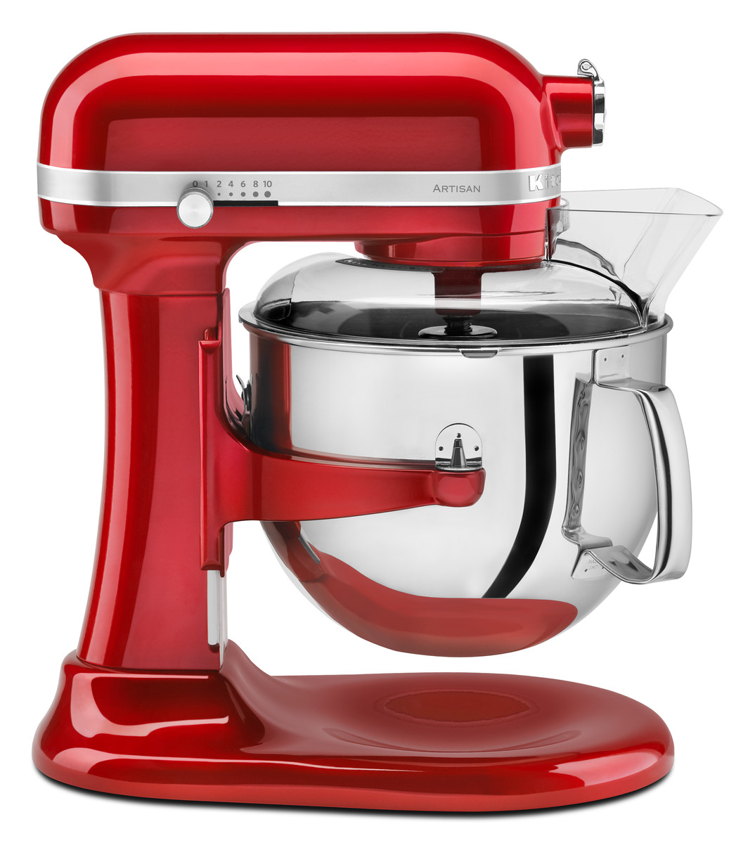 KITCHENAID 5KSM7580XECA Artisan Küchenmaschine Rot (Rührschüsselkapazität: 6,9 l, 500 Watt)