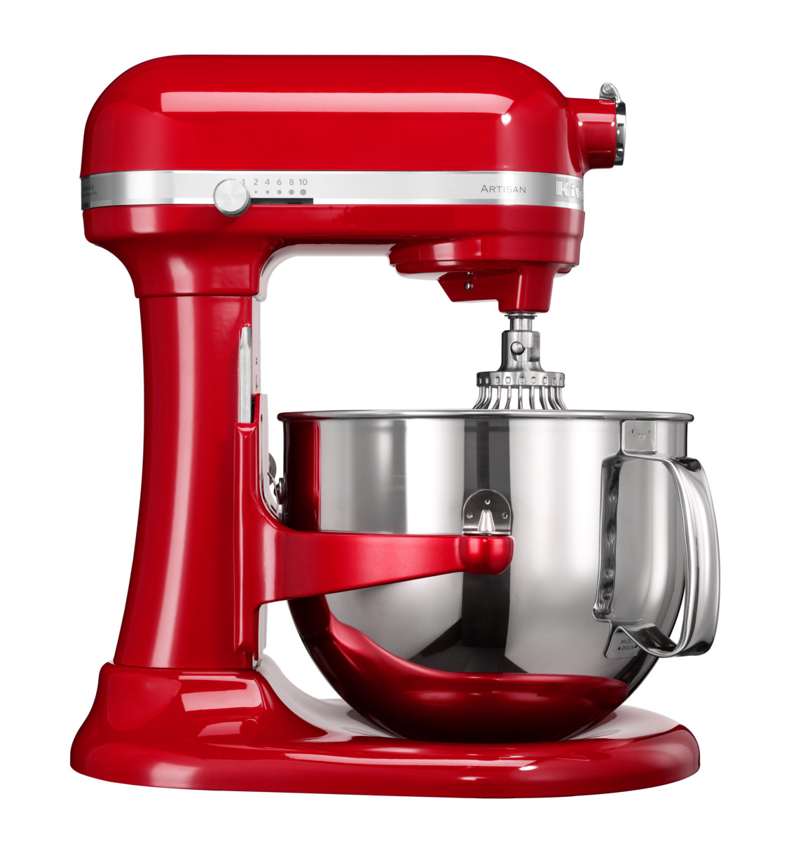 KITCHENAID 5KSM7580XECA Artisan Küchenmaschine Rot (Rührschüsselkapazität: 6,9 l, 500 Watt)