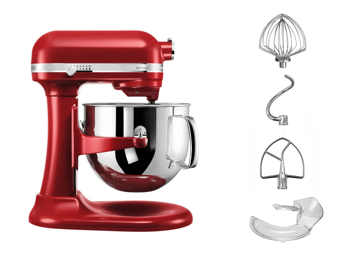 KITCHENAID 5KSM7580XECA Artisan Küchenmaschine Rot (Rührschüsselkapazität: 6,9 l, 500 Watt)