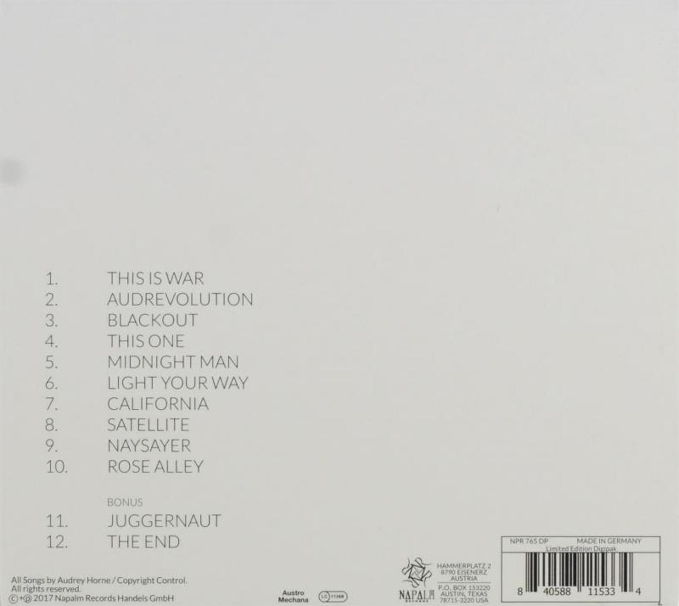 Audrey Horne - Blackout  - (CD)