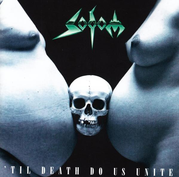 Albumcover zeigt einen Schädel zwischen zwei nackten Torso; Titel unten.