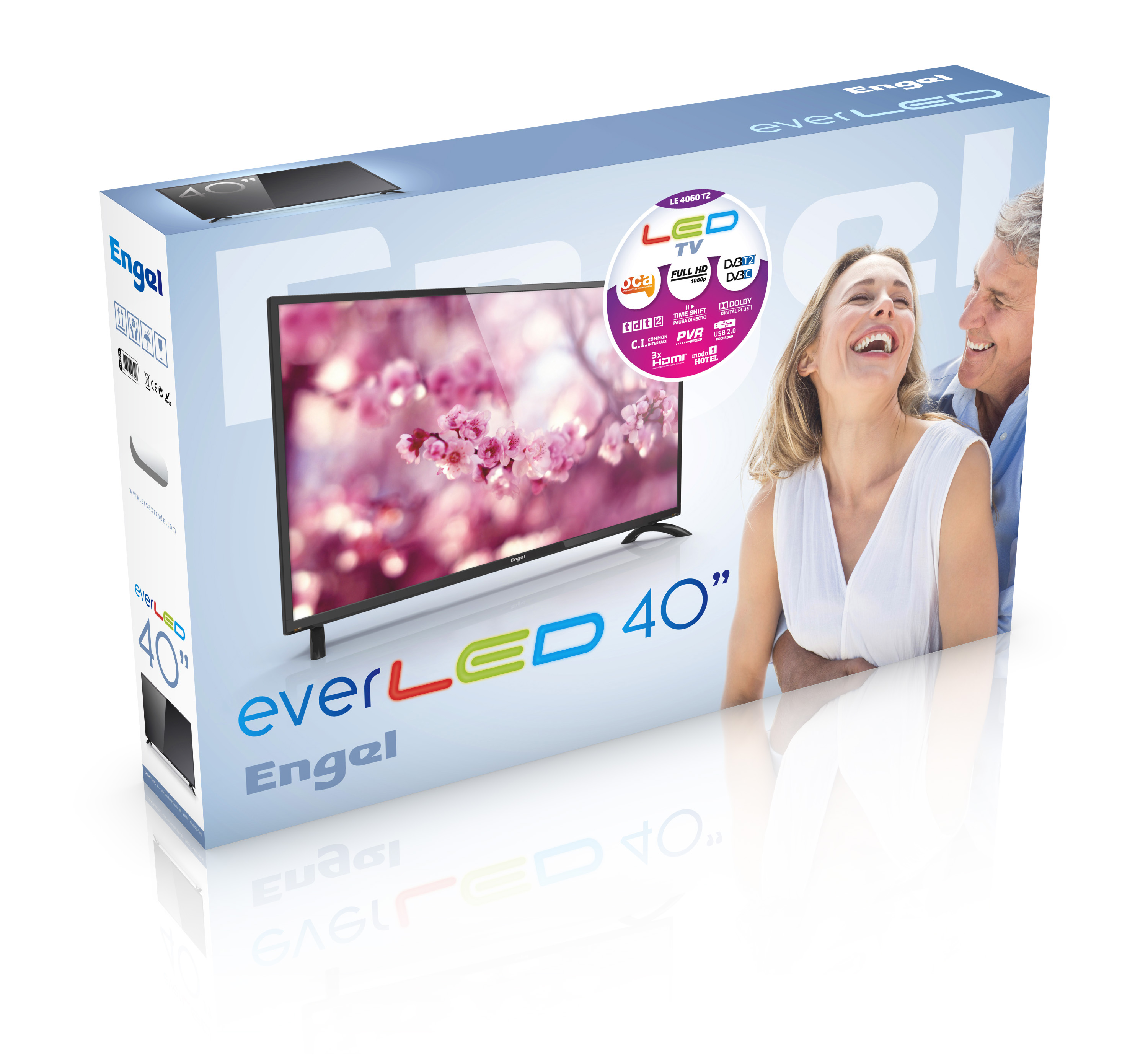 TV LED 40" - Engel LE4060T2, Full HD, TDT2, USB Grabador, HDMI