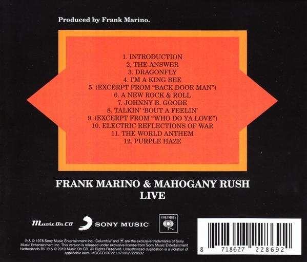 Marino Live - Mahogany & - Frank (CD)
