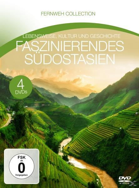 Eine DVD-Hülle mit einer grünen Landschaft aus Reisterrassen und einem Fluss. Der Text lautet "Faszinierendes Südostasien".