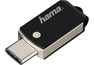 HAMA C-Turn - USB-Stick  (128 GB, Schwarz/Silber)