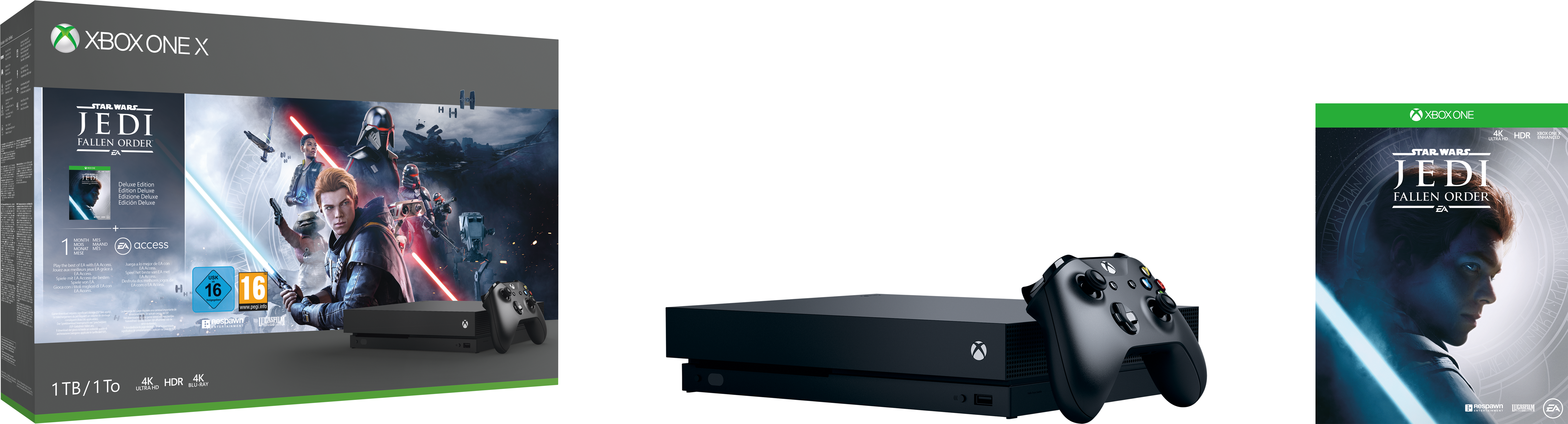 Xbox One X 1TB - Star Wars Jedi: Fallen Order Bundle - Spielkonsole - Schwarz