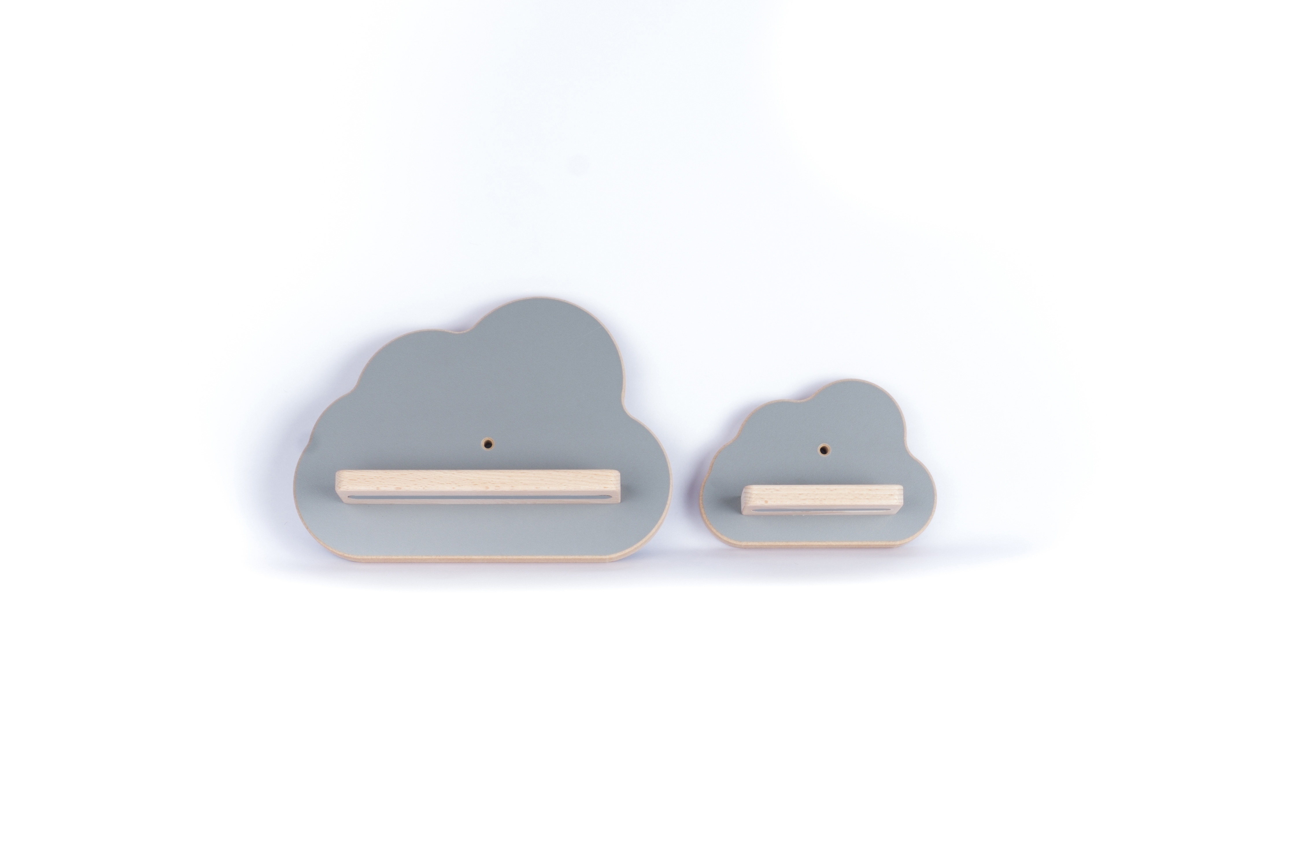 BOARTI 2er Sammelset Wolken, Grau Regal, grau