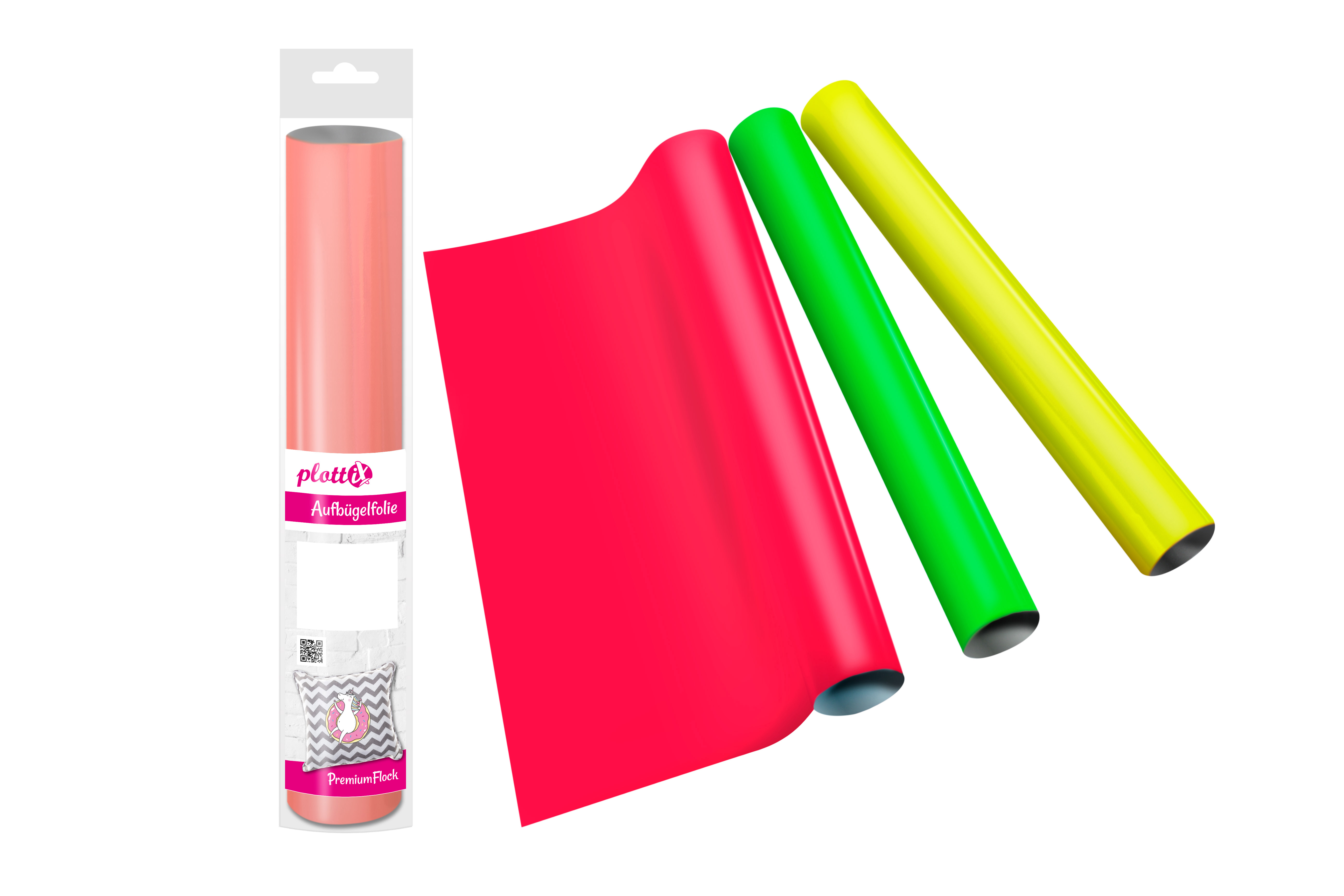 PLOTTIX PremiumFlex - 32 x 50cm - Neongelb Bügelfolie