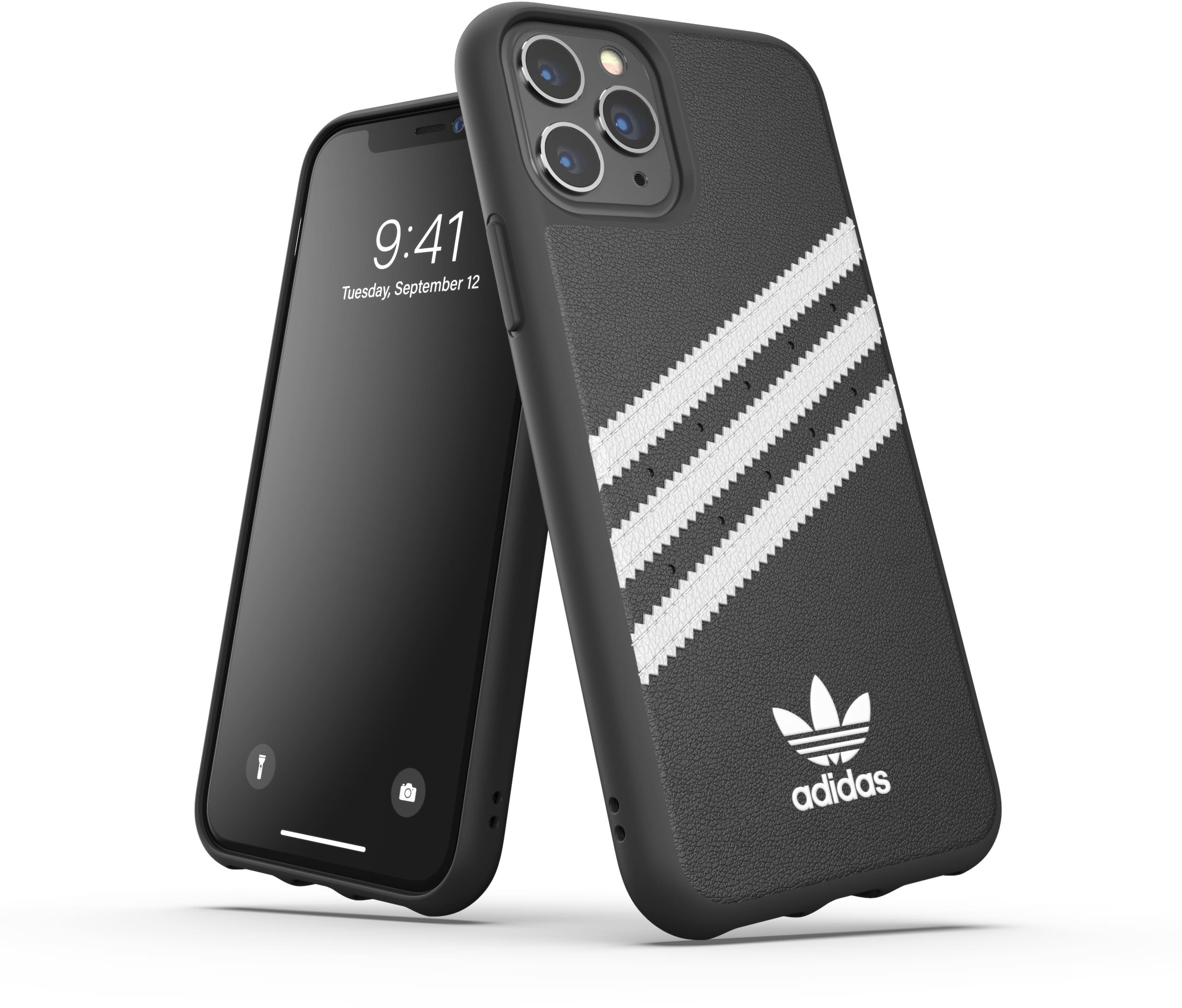 ADIDAS ORIGINALS Moulded Case PU, Backcover, Apple, iPhone 11 Pro, Schwarz/Weiß