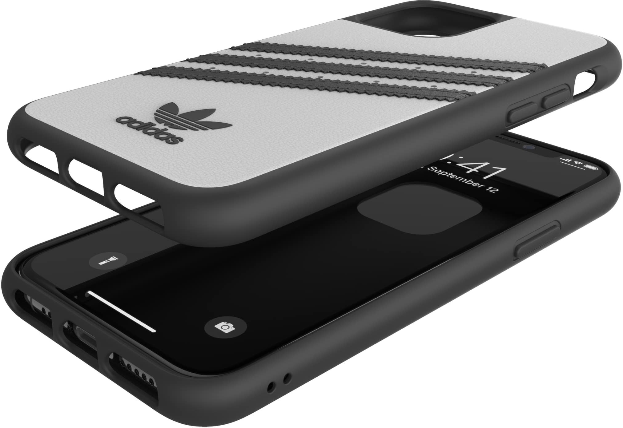 ADIDAS ORIGINALS Moulded Case PU, Backcover, Apple, iPhone 11 Pro, Schwarz/Weiß