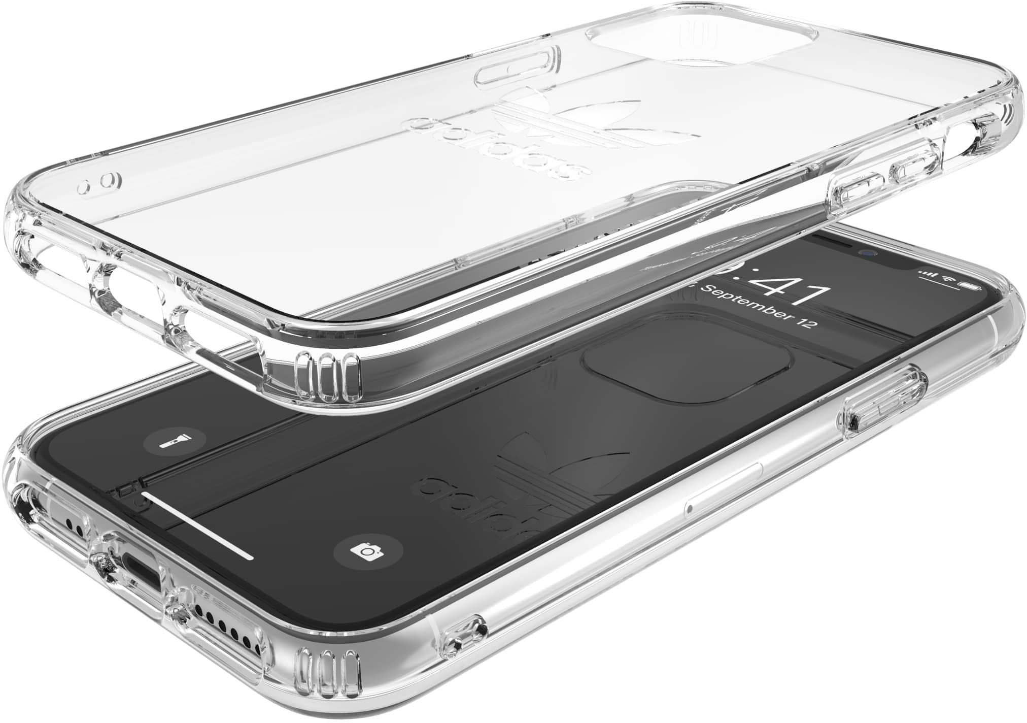 ADIDAS ORIGINALS Protective Clear Case Pro, Apple, 11 Backcover, iPhone Big Logo, Transparent