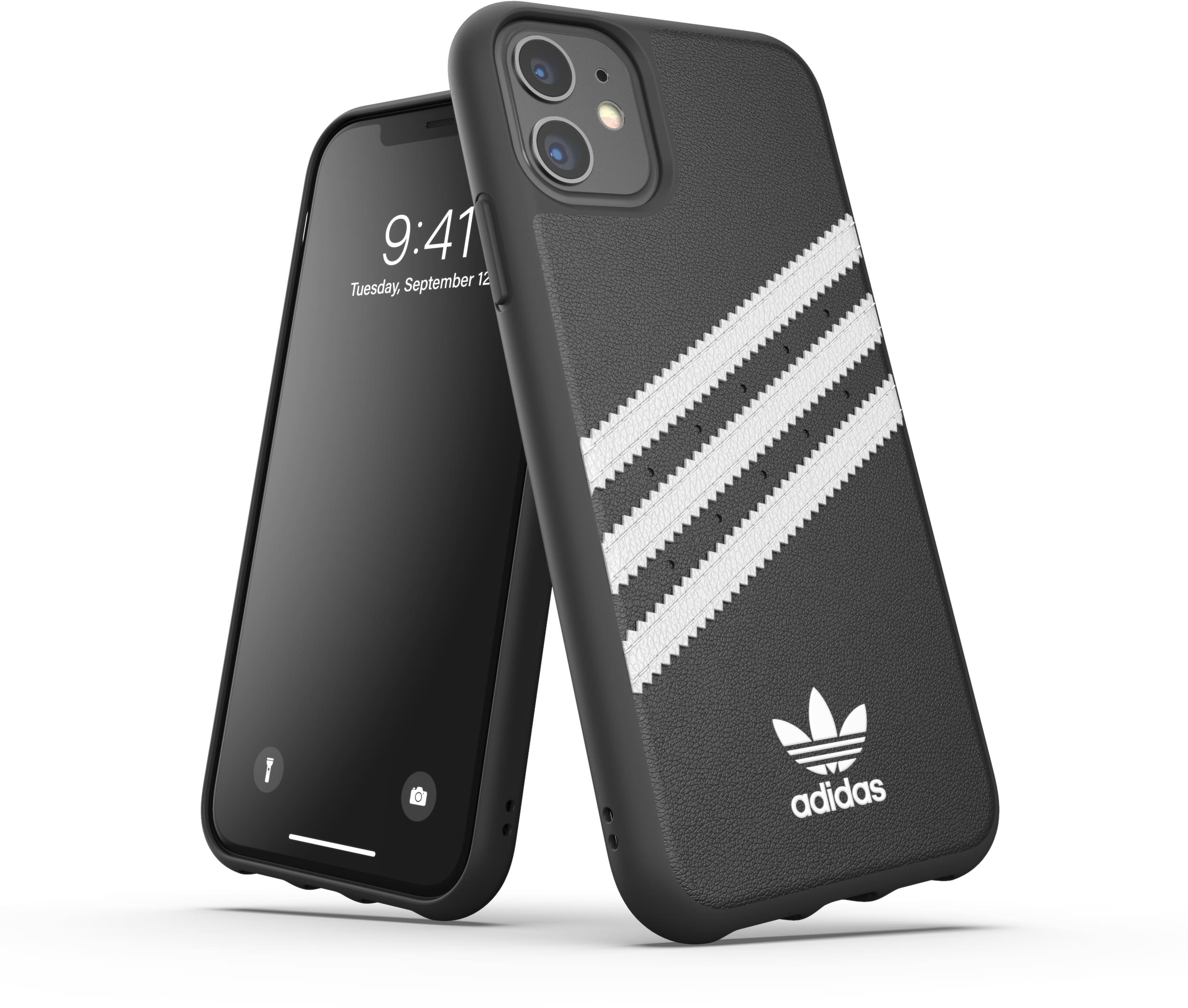 ADIDAS ORIGINALS Moulded Case PU, Backcover, Apple, iPhone 11, Schwarz/Weiß