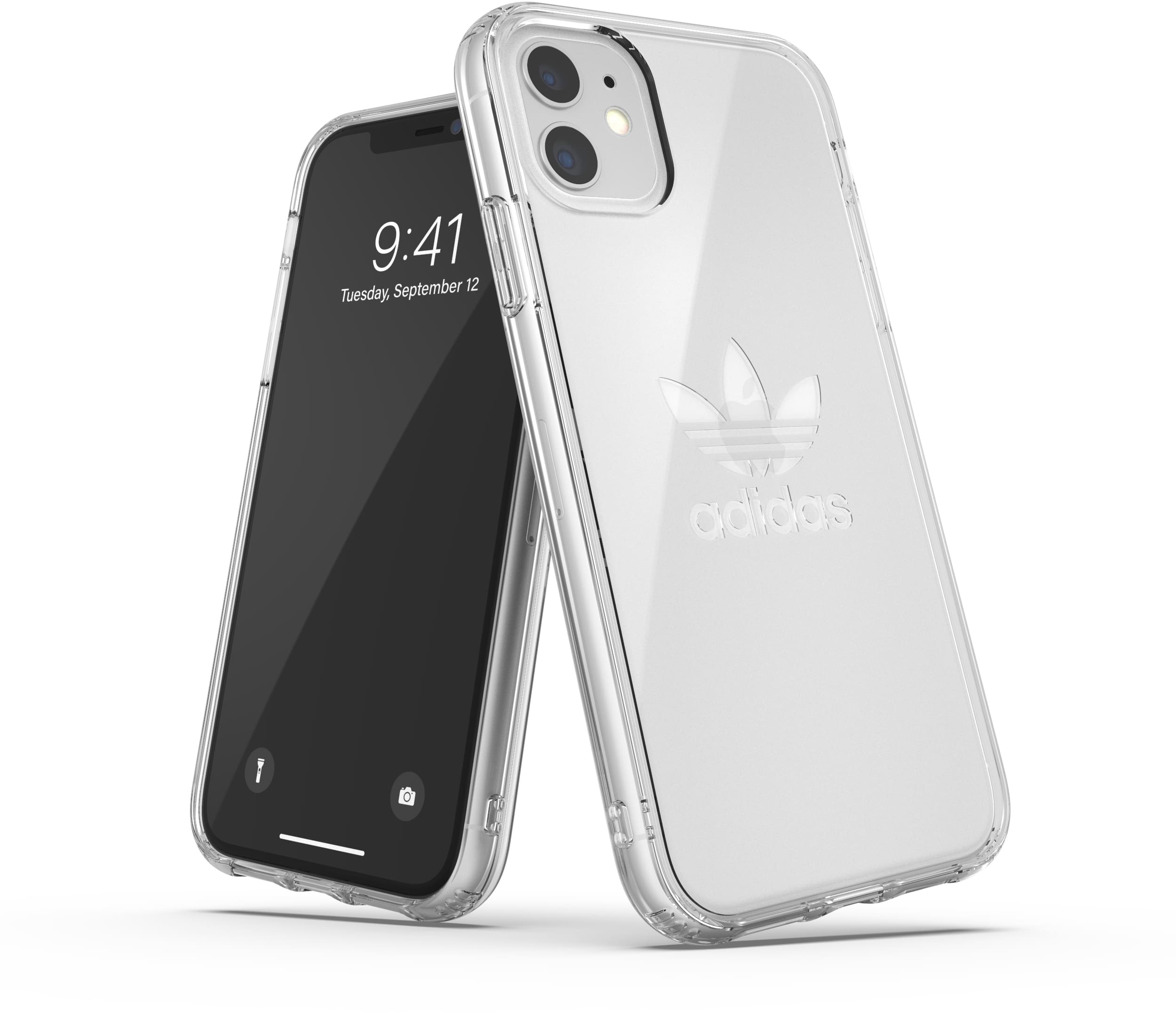 ADIDAS ORIGINALS Protective Clear Case Big Logo, Backcover, Apple, iPhone 11, Transparent