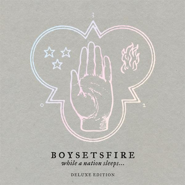 Albumcover mit einer Hand, Sternen und einer Flamme in einem herzförmigen Design.