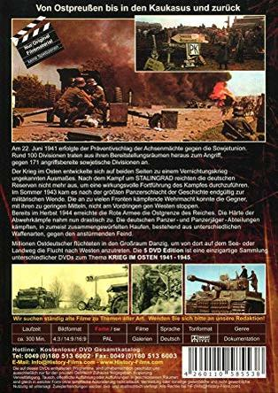 Rückseite einer DVD-Hülle über den Zweiten Weltkrieg, mit Soldaten, Panzern und Text auf Deutsch.